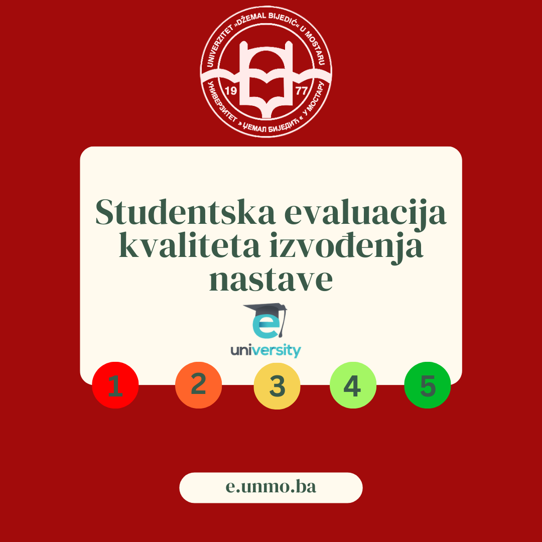 Najava Provođenja Studentske Evaluacije Kvaliteta Izvođenja Nastave U ...